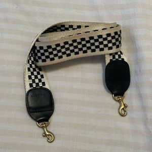 Gently used Clare V checkered crossbody strap